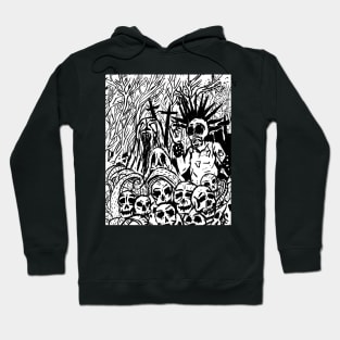 Night of Mayhem Death Metal, Black Metal, Grindcore Illustration Hoodie